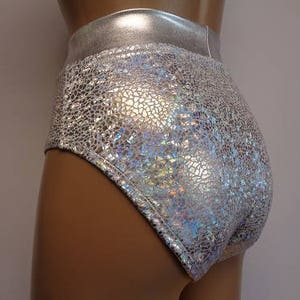 Hologram Spankies: Stretch Sparkle Shorts for Dance, Yoga, Rave