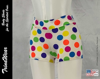 Multi Color Large Polka Dot Booty Shorts