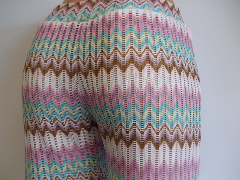 Beach Pants Stretch Knit Slight Flare Girls Women Children Jazz Rave Dance Boho Hippie Multi Color Aztec Chevron Print