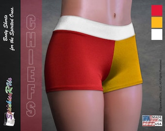 Kansas City Chiefs Colors Stretch Spandex Booty Shorts