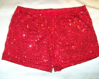 Sequin 16 Colors Booty Shorts Shiny Stretch Spandex Rave Roller Derby Bootie Boy Hot Shorts Gym Dance Cheer Cosplay Costume Custom