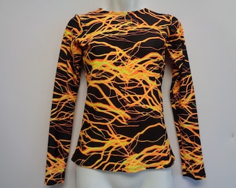 6 Amazing Colors Lightning/Storm Long Sleeve Top Glows Under Blacklight