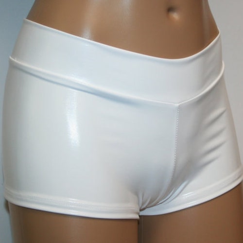 7 Colors Vinyl Bootie Shorts Spandex Shiny Stretch Girls Women - Etsy
