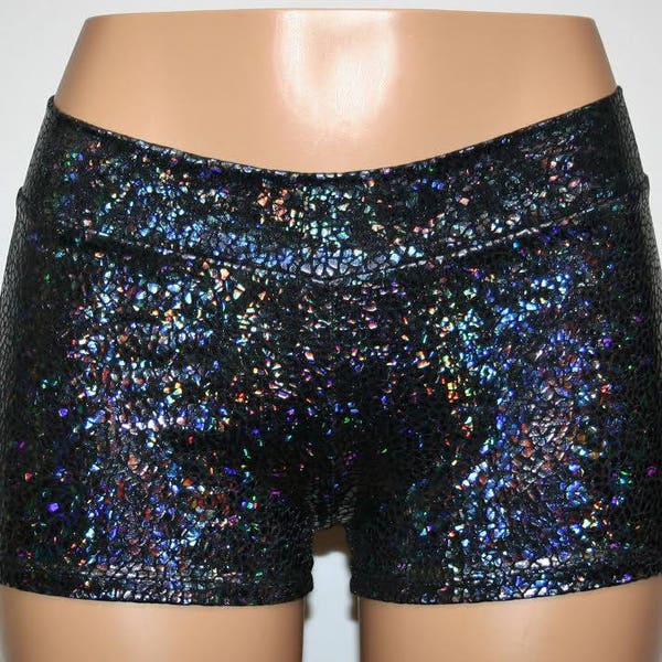 20 Colors Avatar Booty Shorts Hologram Stretch Sparkle Booty Shorts Women Comic Con EDC Rave Pole Poison Ivy Cosplay Custom