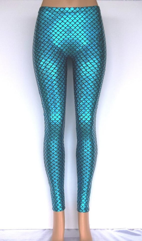 Fish Scale Tights Stockings Mermaid Pantyhose Dance Gymnastic Clubwear Shiny