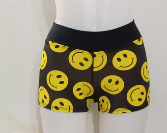 Emoji Smiley Face Booty Shorts