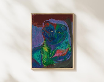 Oso - Canvas Print Original Artwork by Amy Baffa