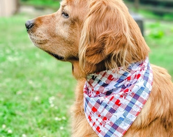 Dog Patriotic Costume Supplies for Small Medium Dogs Cats Puppy SCENEREAL American Flag Dog Bandana Bow Tie Hairpin Tutu Skirt