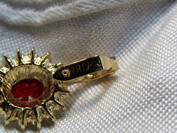 ROMAN Ruby Rhinestone and Multi-Tiered Clear Rhin… - image 7