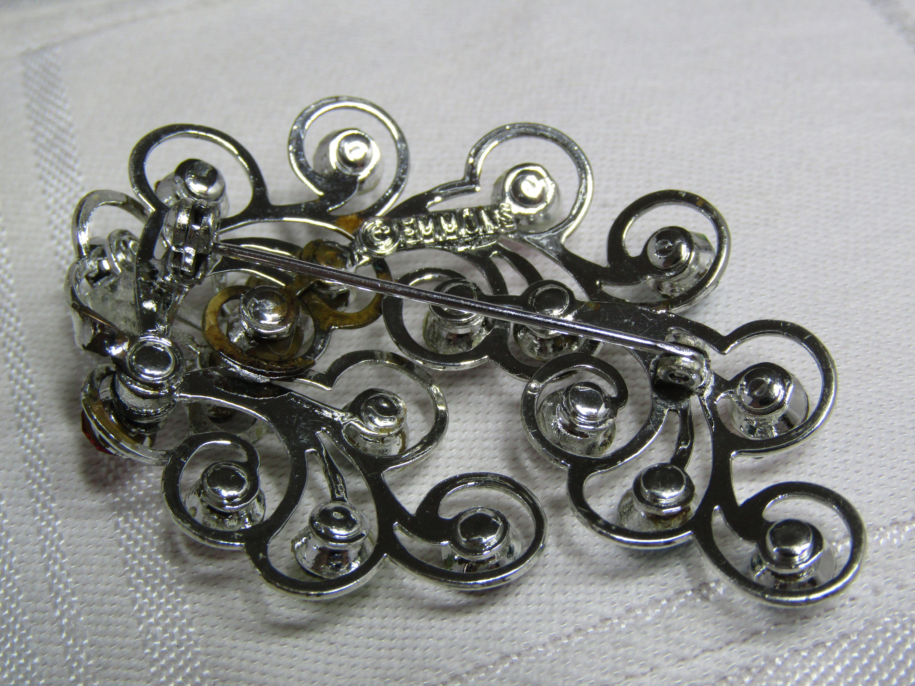 EMMONS ヴィンテージ ブローチ Vintage Emmons Brooch, Vintage Emmons Jewelry, Large Gold
