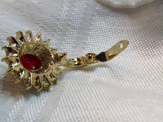 ROMAN Ruby Rhinestone and Multi-Tiered Clear Rhin… - image 9