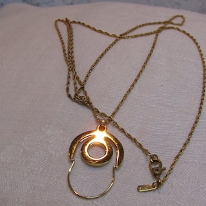 Vintage Monet Gold Tone abstracte hanger ketting