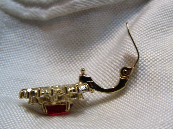 ROMAN Ruby Rhinestone and Multi-Tiered Clear Rhin… - image 8