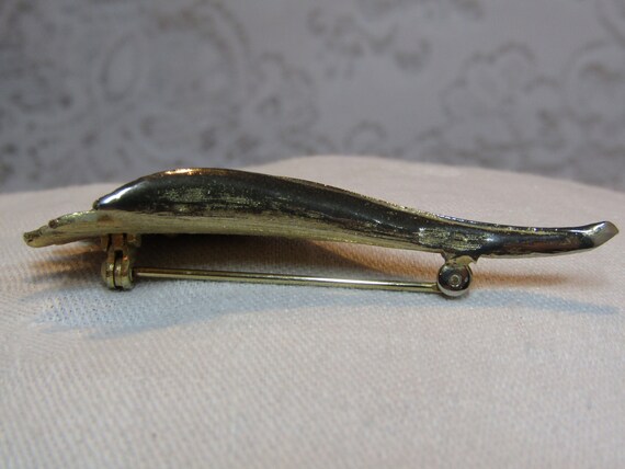 Vintage Multi-Textured Finish "Cat Tail" Brooch View 3