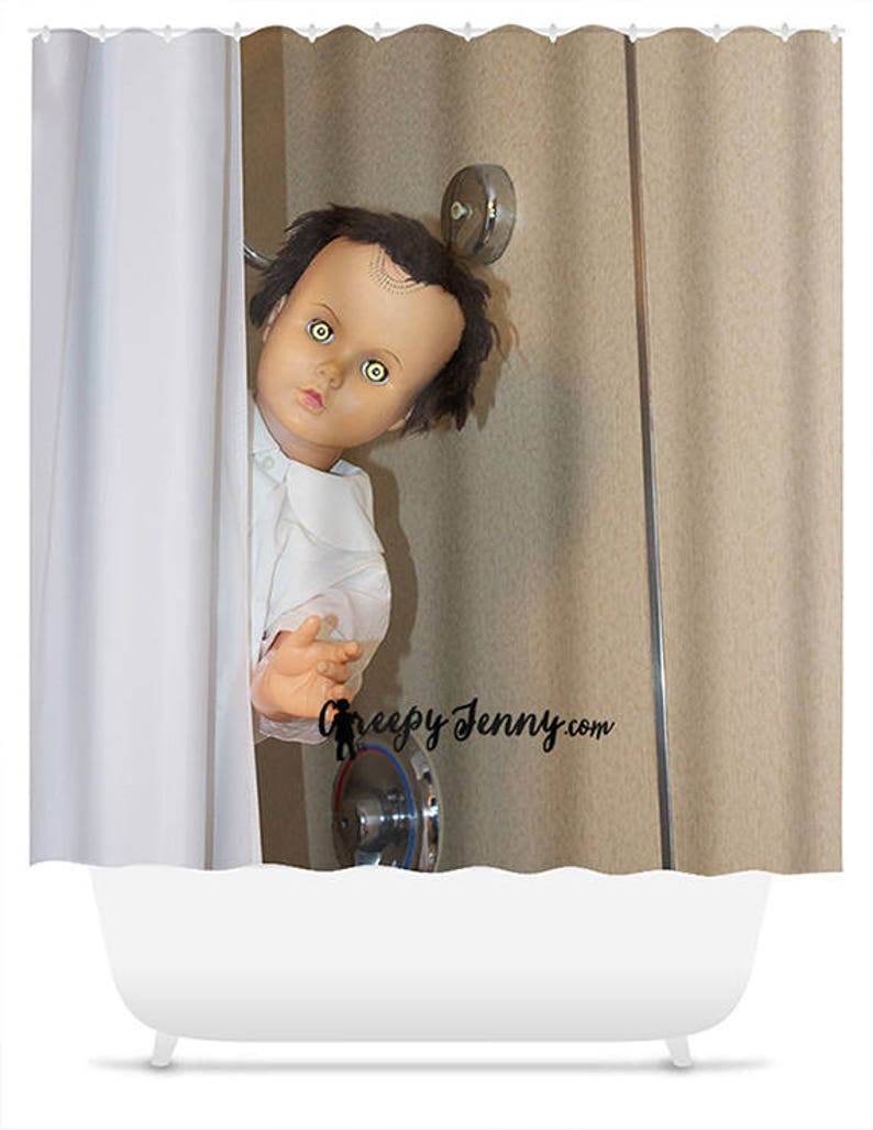 Stalker Shower Curtain Peeking Creeper Drape Room Divider Etsy