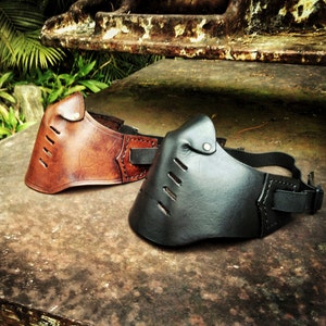 Handmade Leather half face mask
