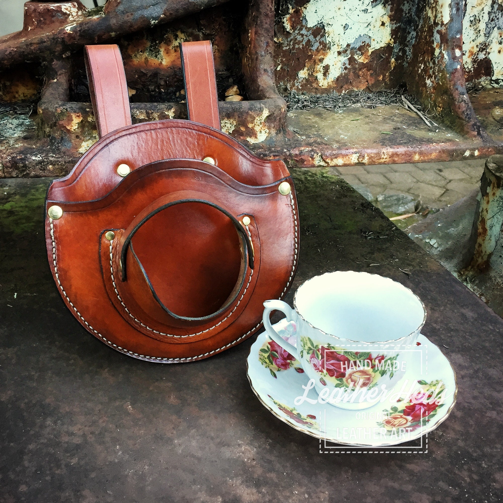 Steampunk Teacup Holster Tan Brown Etsy