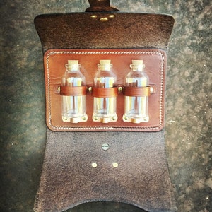 Steampunk three bottle apothecary pouch image 1
