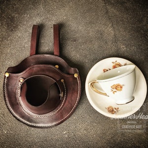 Steampunk teacup holster Brown image 9