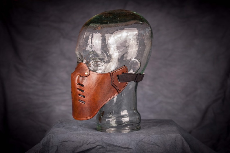 Handmade Leather half face mask image 3