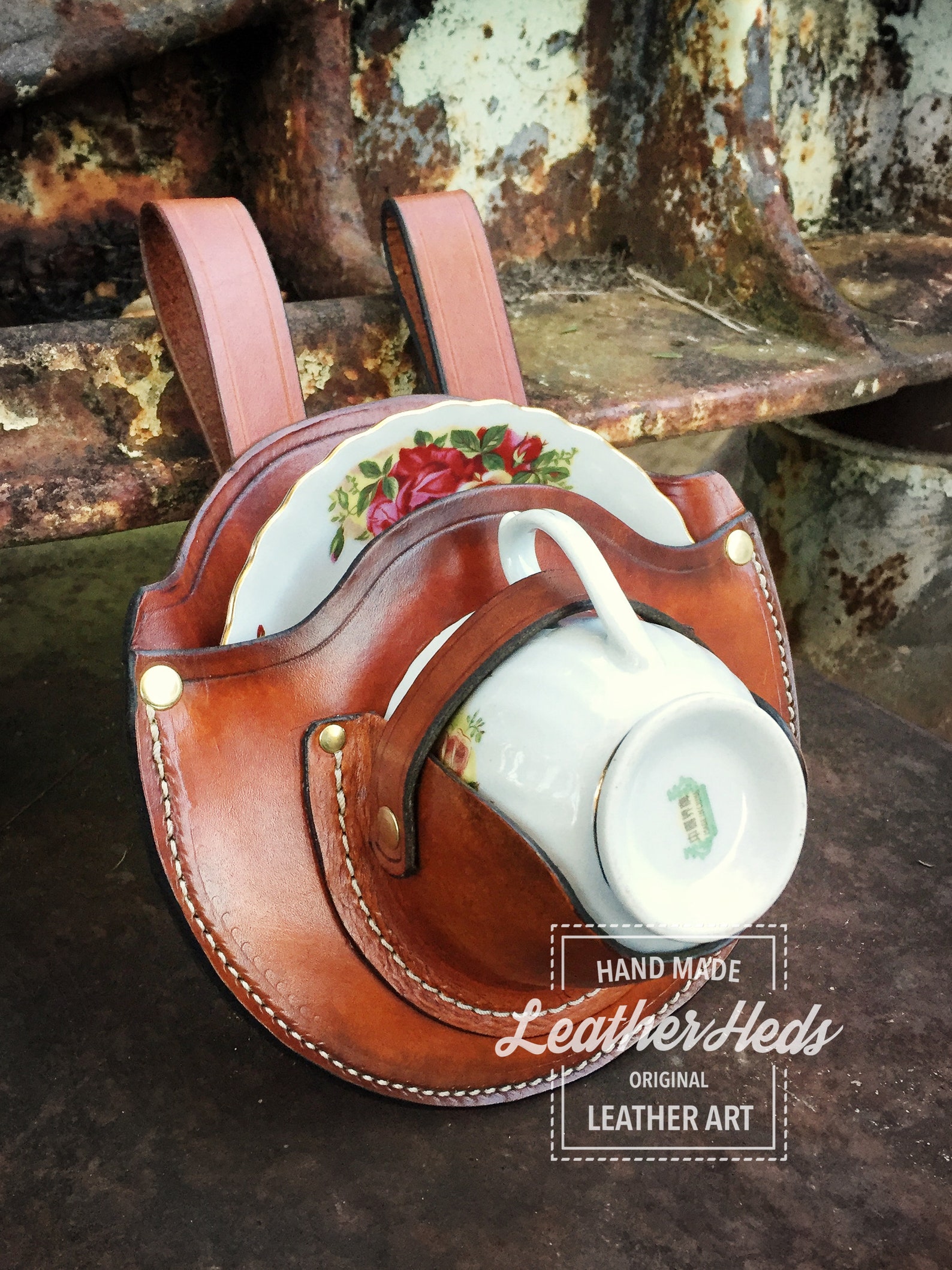 Steampunk Teacup Holster Tan Brown Etsy