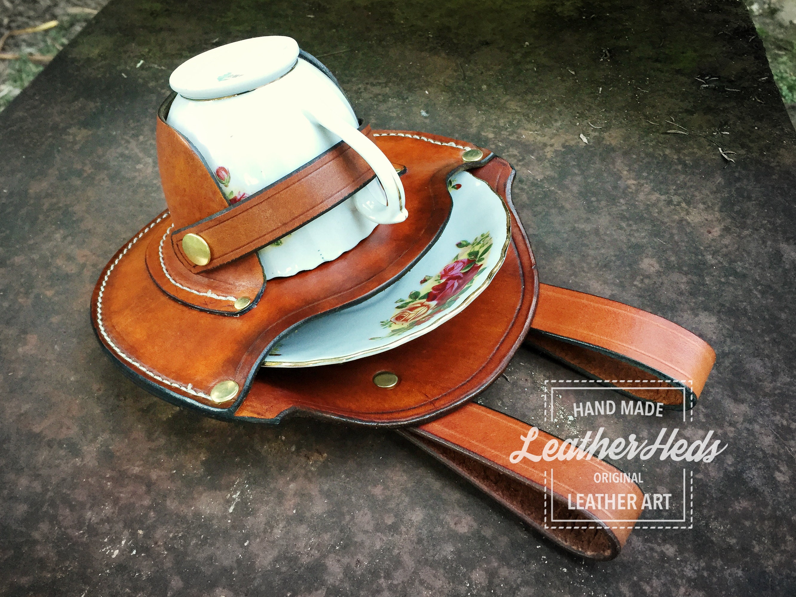 Steampunk Teacup Holster Tan Brown Etsy