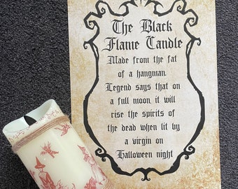 Black Flame Candle Quote Flame Wax Candle | Etsy