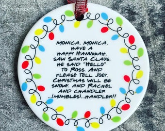 Full Phoebe Christmas Song Lyrics Double Sided Ceramic or Metal Ornament Bauble