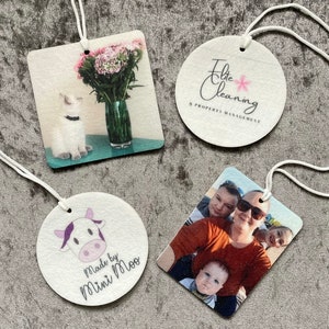 Personalised Double Sided Photo Air Freshener (NEW SHAPES ADDED)