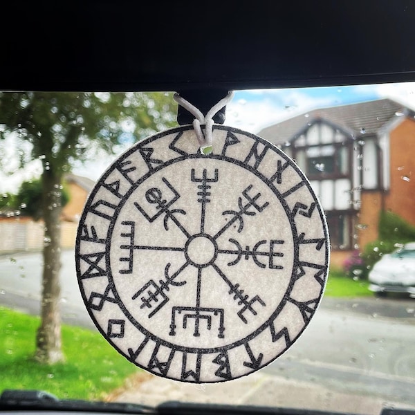 Nordic Viking Compass Car Air Freshener Iceland Icelandic