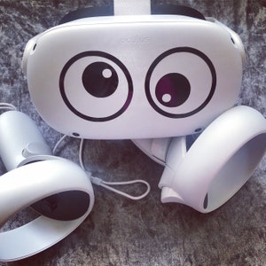 Oculus Quest VR Gaming Headset Decal Googly Goggly Funny Eyes Vinyl Sticker Gratis verzending