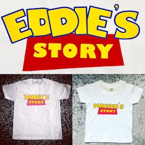 Toy Story Inspired Personalised Unisex Kids Boy or Girl Adult T-shirt Top Tee Handmade To Order Unique