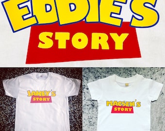 Toy Story Inspired Personalised Unisex Kids Boy or Girl Adult T-shirt Top Tee Handmade To Order Unique
