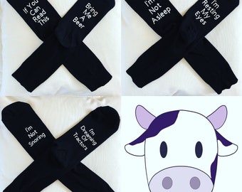 Funny Dad Socks, Fathers Day Gift, Bring Me A Beer, Dreaming Of Tractors, Resting My Eyes, If You Can Read This Socks