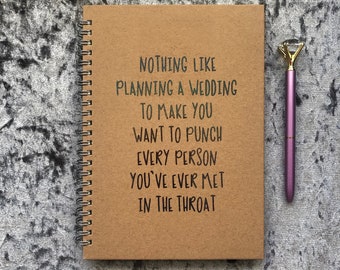 Funny Notebook for Wedding Planning Bridal Journal Wedding Planner