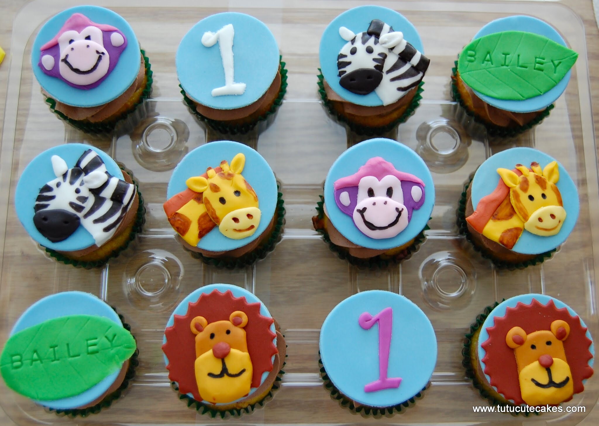 Cute Jungle Theme Cupcake Toppers 100% Edible | Etsy