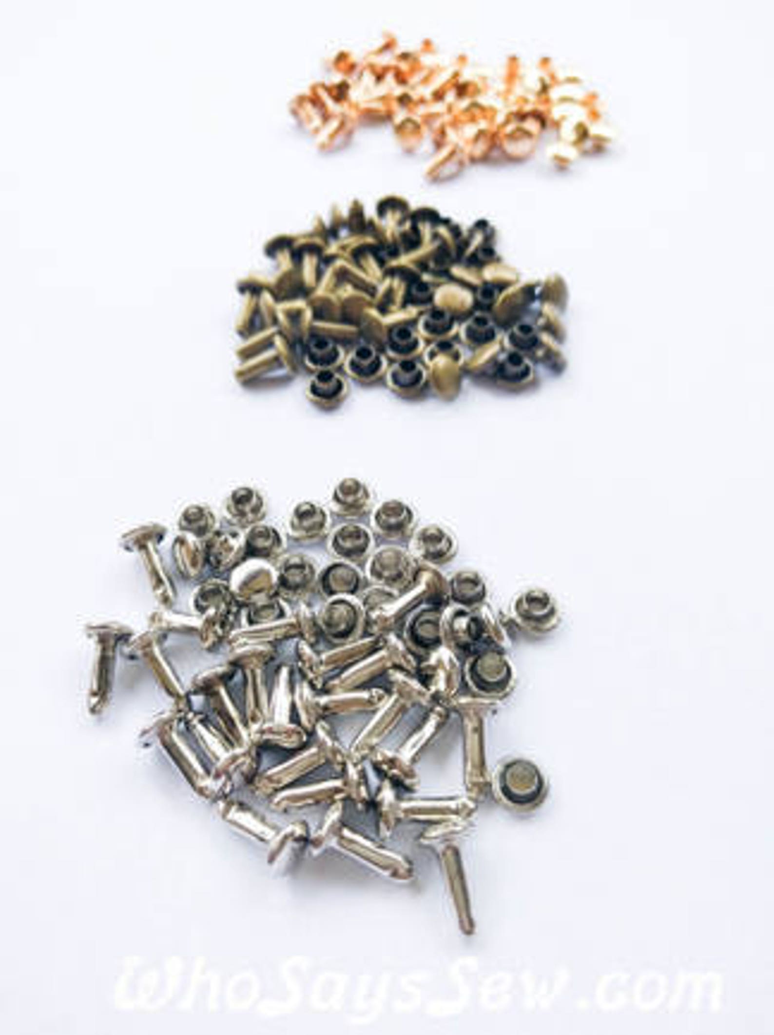 6mm Double Cap Rivets. 10mm Shank Length. 3 Colours Silver Etsy