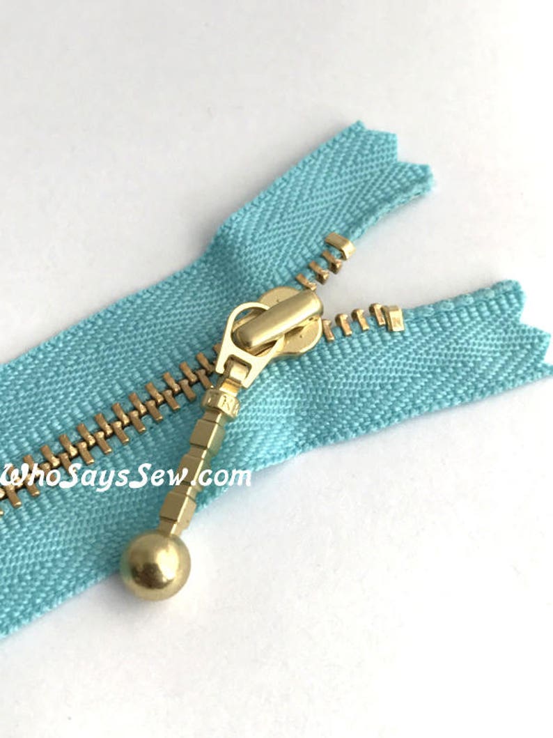 YKK Golden Brass Metal Zipper with BallStick Pull locking. Etsy