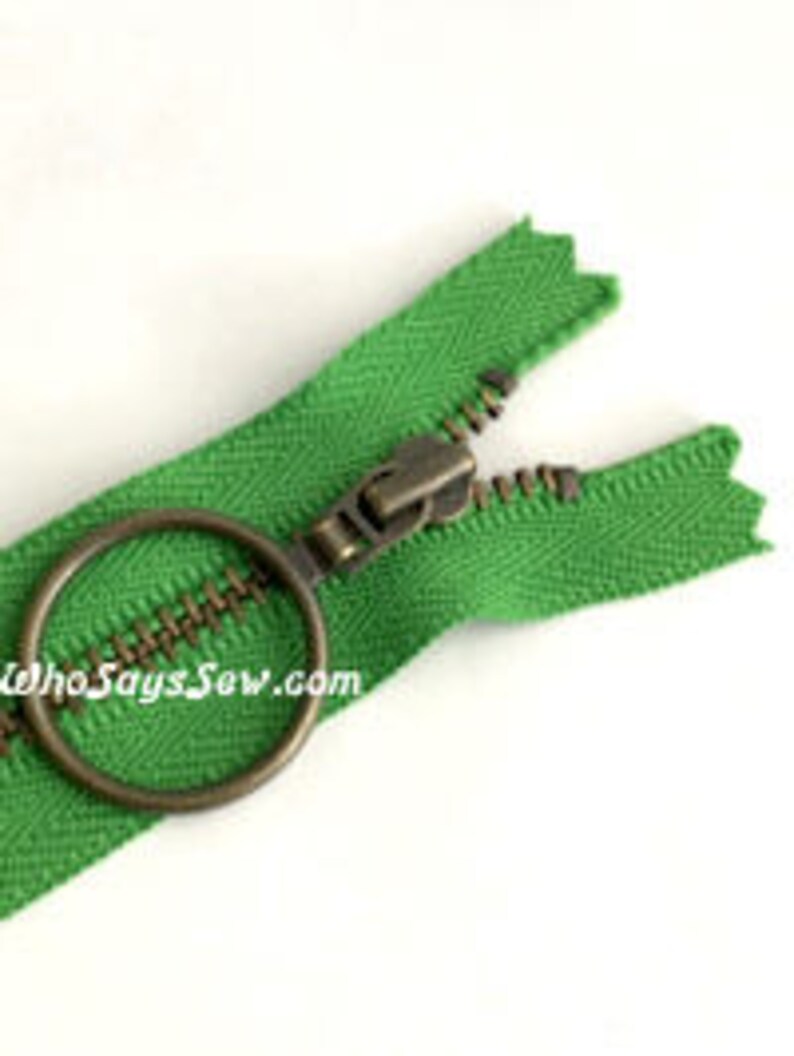 BULK 10 Pcs YKK Antique Brass Metal Zipper With Ring Pull Etsy