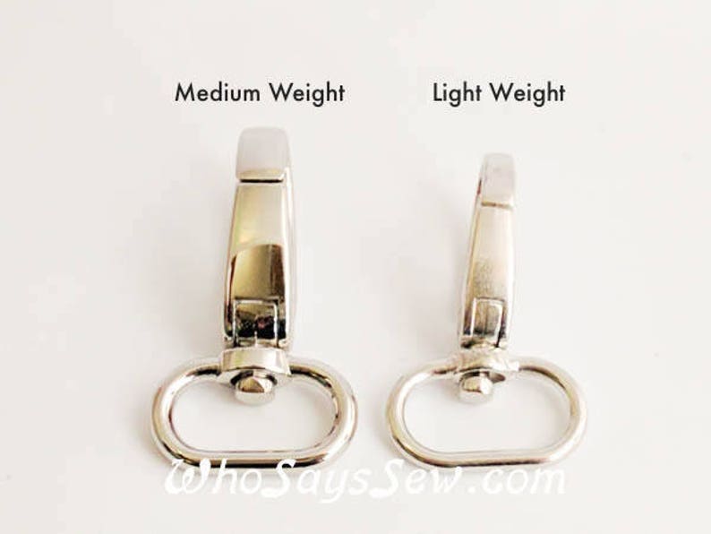 10x Medium Weight Push Gate Swivel Snap HooksClaspsClips in Gold 1 2.5cm Nickel-Free