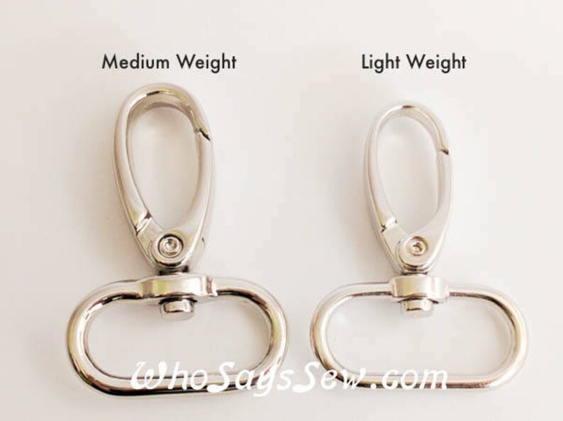 10x Medium Weight Push Gate Swivel Snap HooksClaspsClips in Gold 1 2.5cm Nickel-Free
