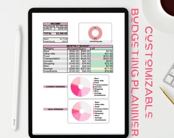 Budgeting Template Pink