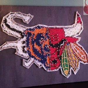 11&quot;x14&quot; Chicago Teams String Art Sign, Made to Order, Blackhawks, White Sox, Bulls, Bears, Chicago