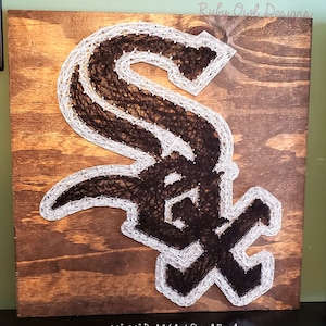Chicago Baseball String Art Sign, White Sox, Made to Order