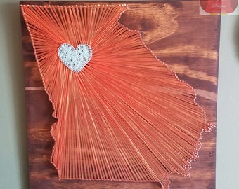 State of Georgia String Art Sign, Georgia, Made to Order