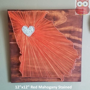 State of Georgia String Art Sign, Georgia, Made to Order