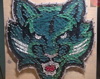 New York College String Art Sign, Binghamton, Bearcats, Made to Order
