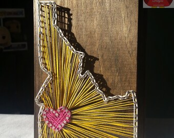 State of Idaho String Art Sign, Idaho, Made to Order