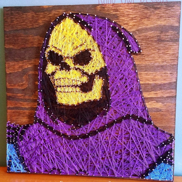 Skeletor String Art Sign, He-Man, Masters of the Universe, Made to Order