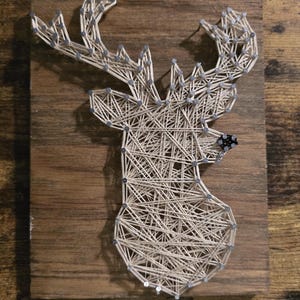 Ready to Ship 6&quot;x8&quot; Deer String Art Sign, Deer, Woodland Theme